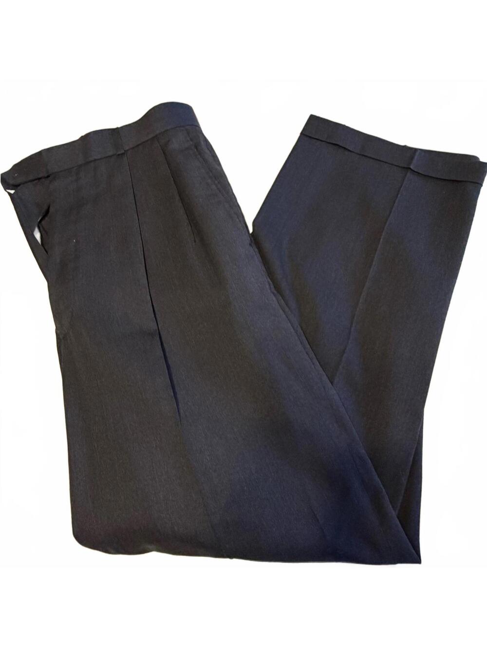 Men’s 100% Virgin Wool Dress Pants 35x29 Classic Tailored Trousers